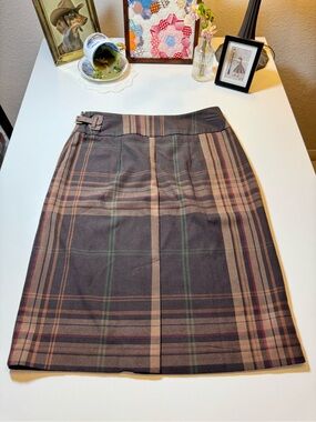 Cato Brown Plaid Pencil Skirt Size 6